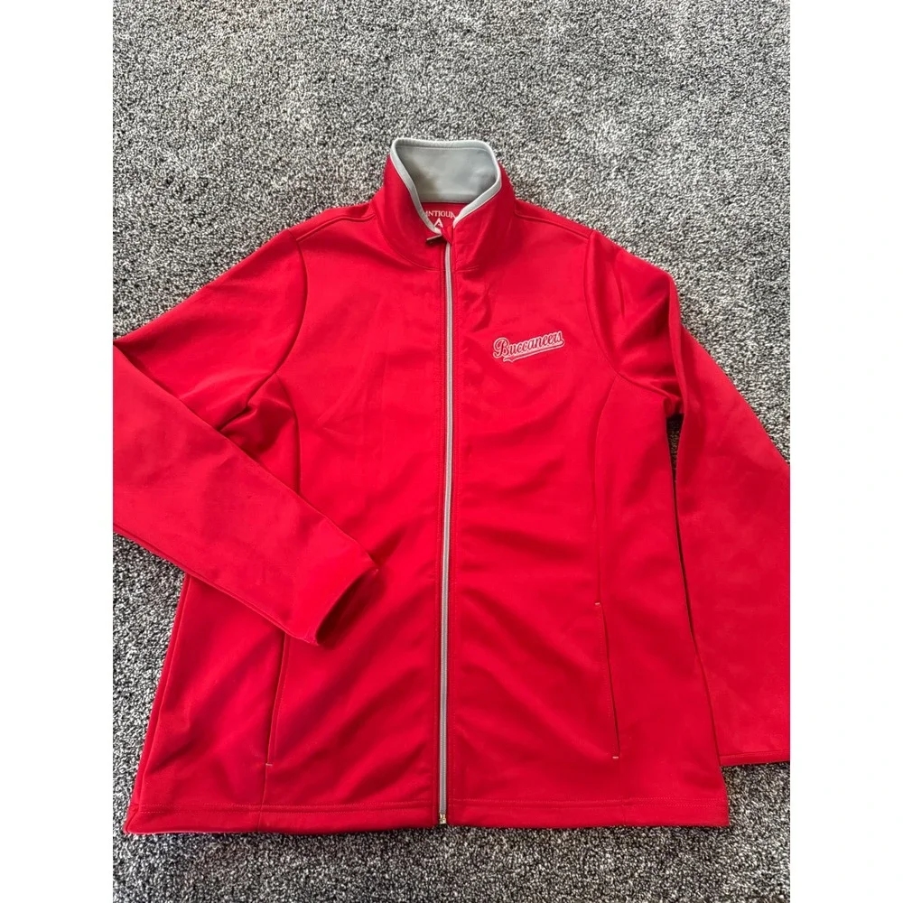 Antigua Womens Buccaneers Full Zip Jacket Red XL Embroidered Logo Performance